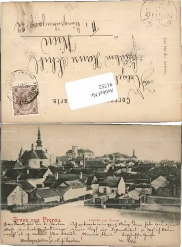 91752,Gruss aus Prerau Prerov um 1899