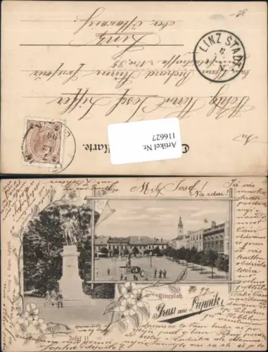 116627,seltene AK Gruss aus Leipnik Lipkin Lipnik nad Becvou bei Olmütz Olomouc 1899