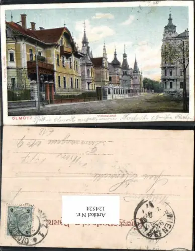 124524,Olmütz Olomouc Villenviertel Strassenansicht Häuser seltene Ansicht 1902
