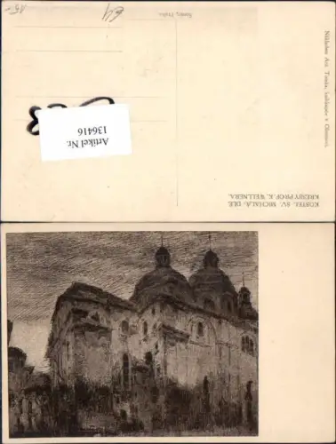136416,Kostel sv Michala dle Krebsy Wellnera Prag Praha
