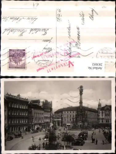 283052,Olmütz Olomouc Ring Pestsäule Geschäfte