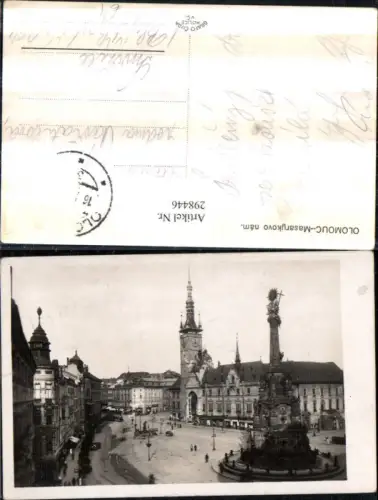 298446,Olomouc Olmütz Masarykovo namesti Platz Säule Turm