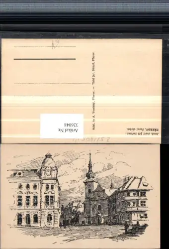326048,Künstler AK Jiri Herman Prerau Prerov Farni chram Kirche