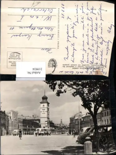 219924,Litomysl Leitomischl Gottwaldov namesti Malebne Straßenansicht Bus Turm
