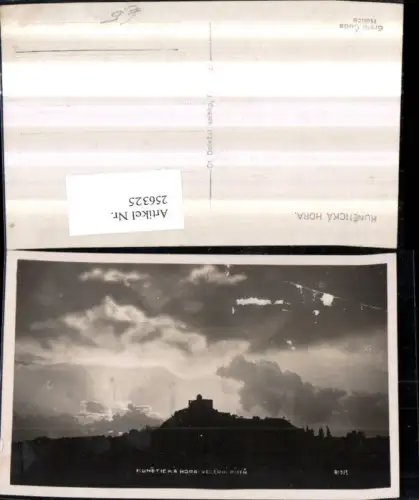256325,Abendstimmung Burg Kuneticka Hora Kunetitzer Berg b. Raby