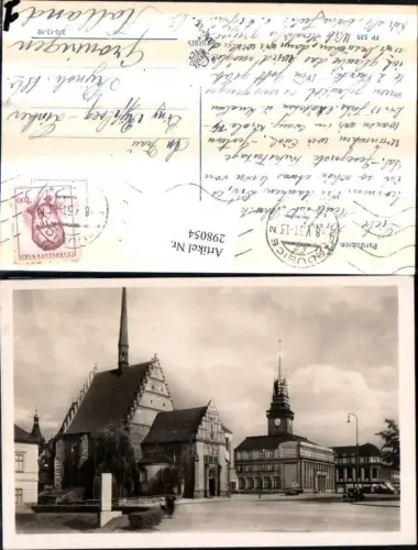 298054,Pardubice Pardubitz Straßenansicht Kirche