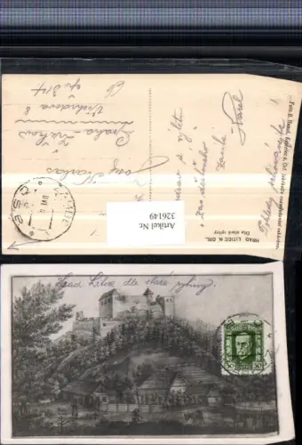326149,Künstler AK Burg Hrad Litice nad Orlici b. Zamberk
