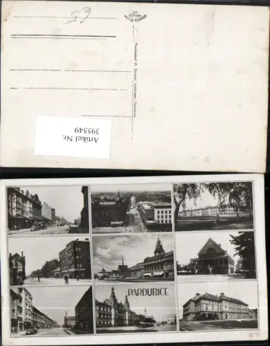 395549,Pardubice Pardubitz Totale Straßenansichten Rathaus Mehrbildkarte