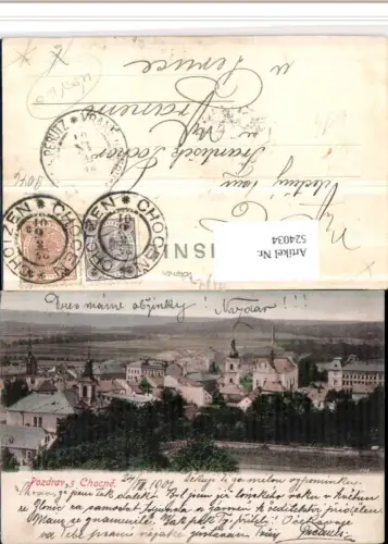 524034,Pozdrav z Chocne Chocen Chotzen Teilansicht