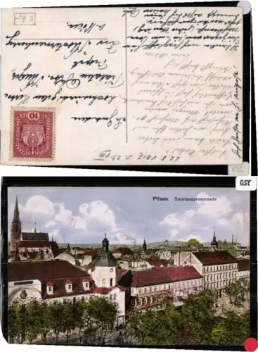 67407,Pilsen Plzen Smetanapromenade 1915