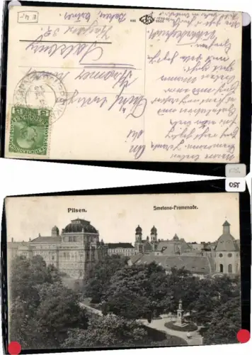 71078,Pilsen Plzen Smetana Promenade 1914