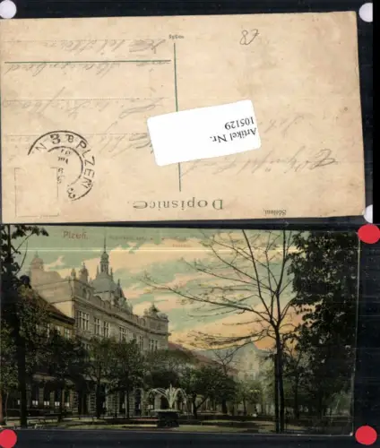 105129,Plzen Pilsen Strassenansicht 1907