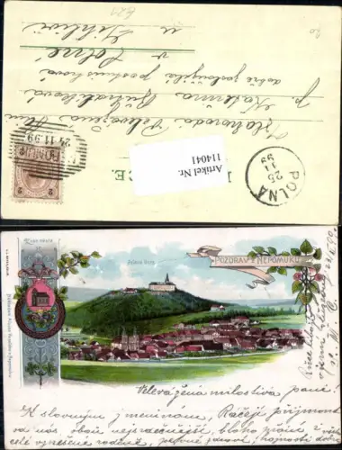 114041,Litho Pozdrav z Nepomuku Nepomuk Zelena Hora Klaster Plsen Pilsen