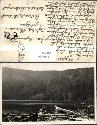 121746,Schwarzer See Zelezna Ruda 1933 Böhmerwald pub Seidel