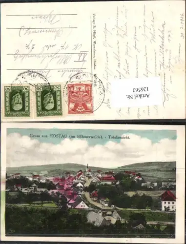 126563,Gruss aus Hostau in Böhmen Böhmerwald Hostoun Plzen Pilsen