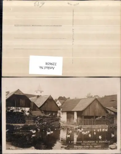 229658,Z Kozinova Oujezda u Domazlic Aujezd b. Taus Partie Kirchenturm