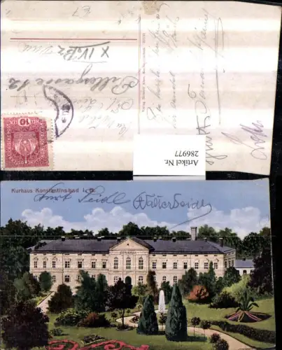 286977,Konstantinsbad in Böhmen Konstantinovy Lazne Kurhaus Gebäude
