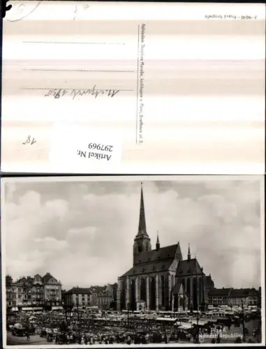 297969,Plzen Pilsen Namesti Republiky Markt Kirche