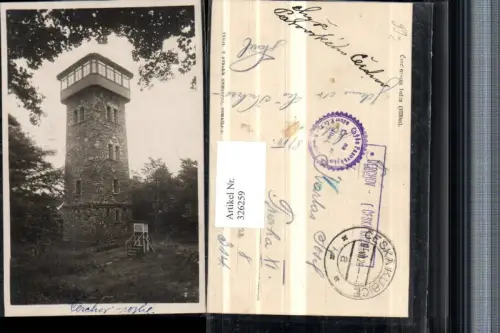326259,Böhmisch Kubitzen Ceska Kubice Cerchov rozhledna Aussichtsturm Postablage