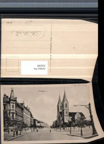 326280,Pilsen Plzen Straßenansicht Kirche