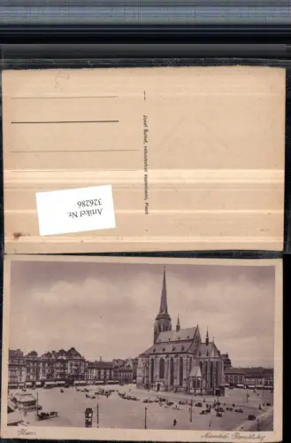 326286,Pilsen Plzen Namesti Republicky Kirche Geschäfte
