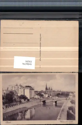 326291,Pilsen Plzen Wilsonuv most Teilansicht Brücke Wehr