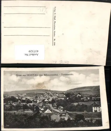 437329,Gruß aus Hostau im Böhmerwald Hostoun Totale