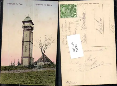 125063,Lomnice nad Pop Rozhledna na tabore 1913
