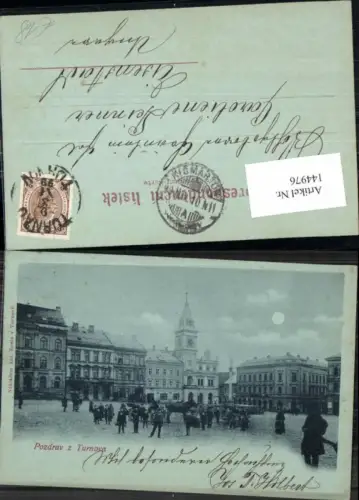 144976,Mond Litho Pozdrav z Turnova Turnau 1898 Turnov
