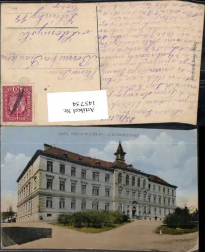 145754,Böhmisch Leipa Ceska Lipa Mädchen Volks Bürgerschule Detail Liberec Reichenberg