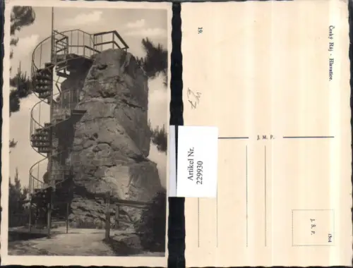 229930,Cesky Raj Hlavatice b. Turnov Turnau Stein m. Wendeltreppe