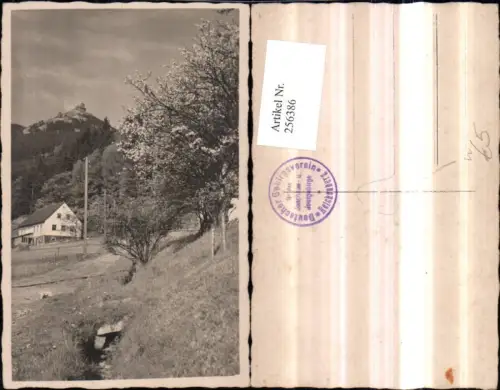 256386,Foto AK Jeschken- u. Isergebirge Jested b. Reichenberg Liberec Partie Haus Blick auf d. Jeschkenhaus