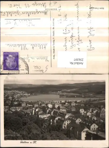 256397,Gablonz am Neckar Jablonec nad Nisou Teilansicht