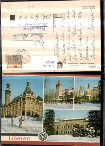 283026,Reichenberg Liberec Zamek Schloss Oblastni galerie Severoceske muzeum Mehrbildkarte Winterbilder