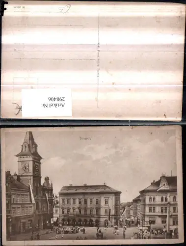 298406,Turnov Turnau Platz Rathaus Geschäfte