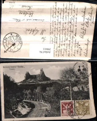 298411,Malnova kastelo Trosky Burg b. Rovensko pod Troskami