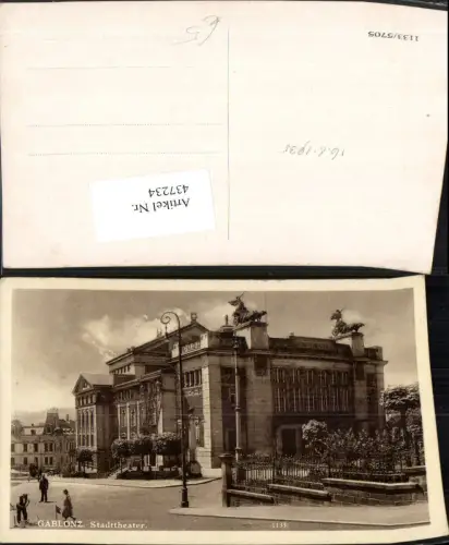 437234,Gablonz Jablonec nad Nisou Stadttheater Gebäude