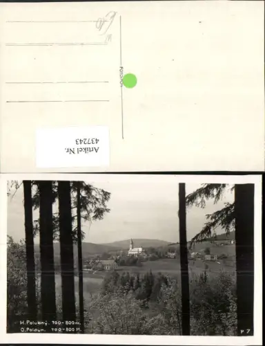 437243,Horni Polubny Polaun b. Korenov Teilansicht Kirche