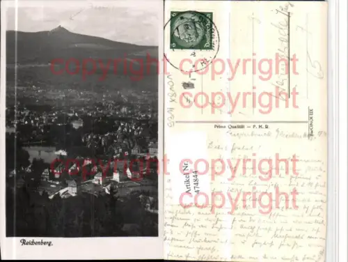 474844,Reichenberg Liberec Totale m. Jeschken Jested