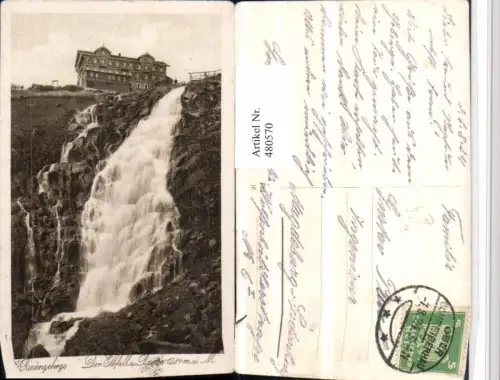 480570,Riesengebirge Elbfall u. Baude Wasserfall b. Bedrichov