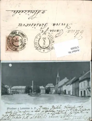 570209,Lithographie Pozdrav z Lomnice nad Popelkou Semily Liberec