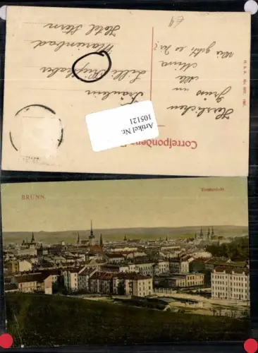 105121,Brno Brünn Teilansicht m. Häuser