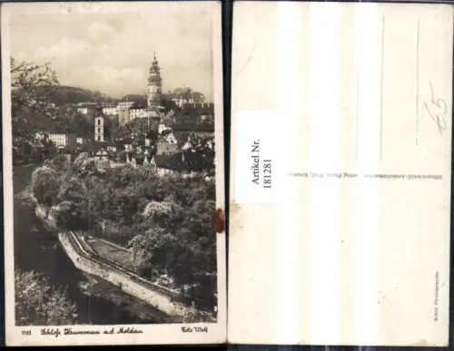 181281,Südböhmen Schloss Krummau a. d. Moldau Cesky Kurmlov Totale