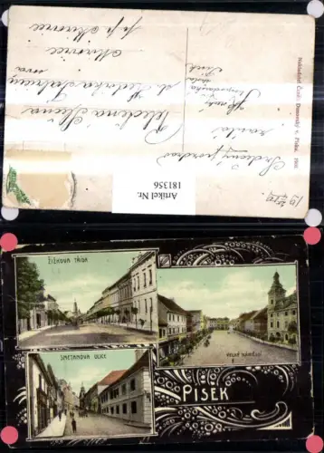 181356,Südböhmen Pisek Mehrbild Ak Smetanova Ulice Zizkova Trida Velke Mamesti