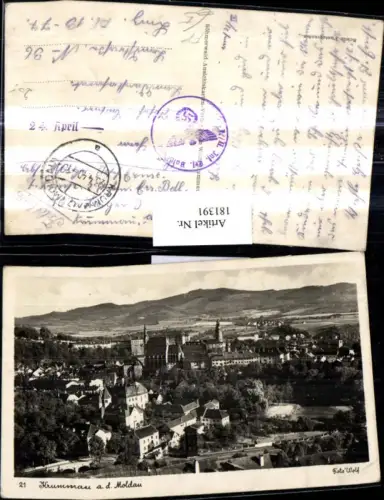 181391,Südböhmen Foto Ak Krummau a. d. Moldau Feldpost