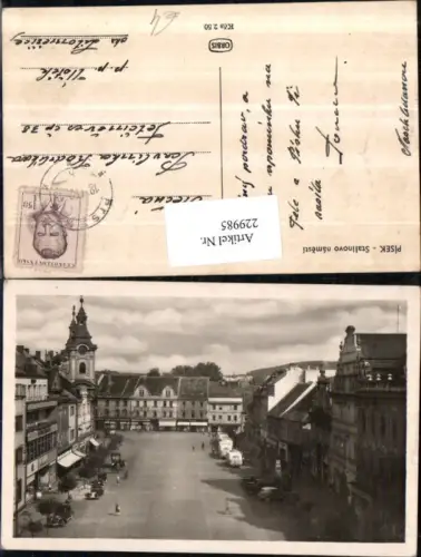 229985,Pisek Stalinovo namesti Platz m. Geschäfte