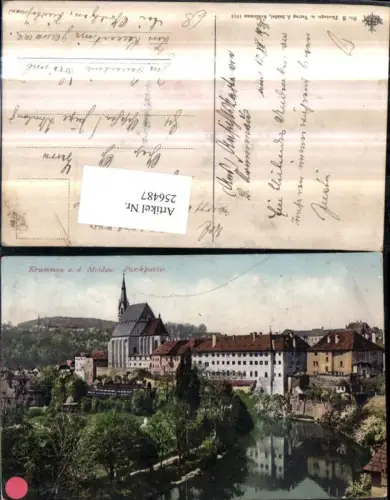 256487,Krummau an d. Moldau Cesky Krumlov Partie Blick auf Kirche
