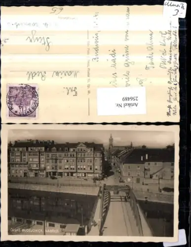 256489,Ceske Budejovice Budweis Nabrezi Brücke Geschäfte