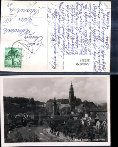 282854,Krumau im Böhmerwald Cesky Krumlov Teilansicht m. Schloss