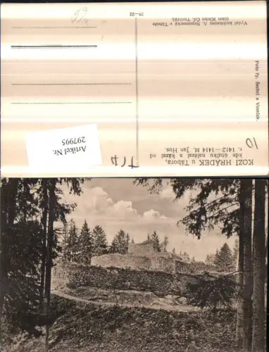 297995,Kozi Hradek u Tabora b. Sezimovo Usti Alttabor Ruine